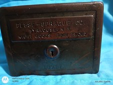 Antique Turn Of The Century Advertising Bank By Bessie- Sprague Co. Syracuse Ny picture
