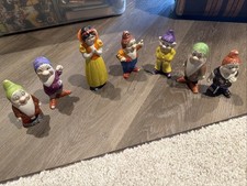 Vintage 1938 Disney Snow White and Dwarfs Bisque Figurine George Borgfeldt 1930s picture