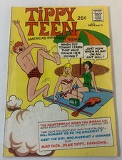 1968 Tower TIPPY TEEN #21 ~ front cover halfway split picture