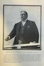 1909 Vintage Magazine Illustration President William Taft At Fort Ticonderoga picture