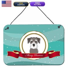 Caroline's Treasures BB1516DS812 Schnauzer Merry Christmas Metal Sign 8x12 picture