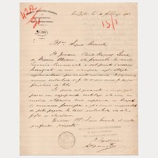Italian Comunità Israelitico-Straniera di Constantinople Jewish Community Letter picture