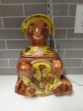 California Originals Pottery “Happy-Hippy” Turtle Cookie Jar 12.5