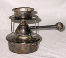 Vintage Silver Plate Chafing Dish Warmer Alcohol Burner w/ Wick & Votive Holder picture