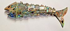 Vintage Articulated Abalone Fish Bottle Opener 6.75