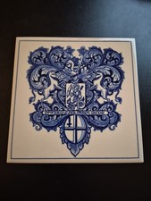 Vintage 1984 Delft Holland Blue Hand Painted Porcelain Tiles 6x6 - Set of 10 picture