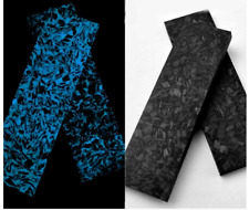 2Pcs Noctilucent Blue Luminous Carbon Fiber Resin Knife Handle Scales 135x40x5mm picture