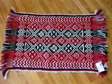 Vintage Mapuche Chile Woven Wool Rug 41