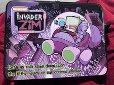 VTG Nickelodeon Invader Zim Metal Lunchbox Collectible Cartoon Design 8x6 picture