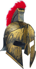 Roman Knight Helmet, Spartan Gladiator Costume Helmet Plastic Medieval Hat Warri picture