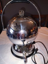 Vtg Manning Bowman 60X Art Deco Chrome 24 Cup Coffee Percolator Urn Ball TESTED picture