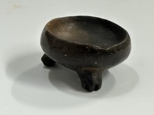 AMAZING AUTHENTIC MINIATURE PRE-COLUMBIAN EFFIGY POTTERY TRIPOD BOWL POT, MEXICO picture