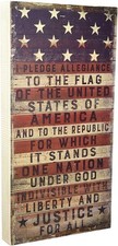 Primitives by Kathy 31558 Box Sign 9 x 18-Inches Pledge to The Flag picture