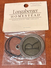 Longaberger Homestead Danforth Fine Pewter Initial Mono R Tie On New 623382 picture