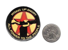 Rising Up Angry /  All Power to the People - Radical Left Chicago group Button picture
