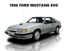 1986 Ford Mustang SVO Metal Sign: 12 x 16