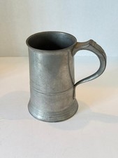 Antique pewter straight-sided lidless tankard picture