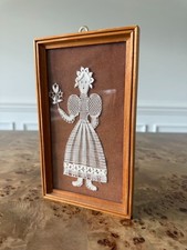Vintage Atelier Hana Prague Bohemian Bobbin Lace Framed Woman picture