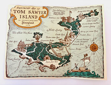 Original 1957 Disney Tom Sawyer Island Explorer’s Map Brochure Disneyland U.S.A picture