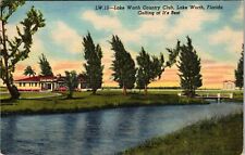 Lake Worth FL-Florida, Lake Worth County Club, Scenic, Vintage Postcard picture