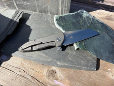 TWOSUN TS85-D2 Titanium frame lock rare New unused, rare, flipper knife picture