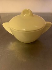 Vintage Boonton Melamine Pale Yellow Sugar Bowl - A picture