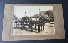 c1910's Cabinet Photo Golden State Milk Delivery Wagon Oakland CA Manuel Garcia picture