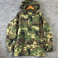 Military Gore Tex Parka Mens Large Long ECWCS Woodland Camo Cold Weather Jacket picture