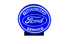 Lighted Vintage Inspired Ford Service Sign – Approx. 9