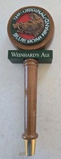 Weinhard's Ale Blue Boar Wood Beer Tap Handle 10