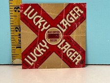 Vintage Lucky Lager Age Dated foil bottle label. picture