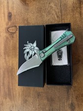 Auxiliary Manufacturing Pocket Bowie Frame Lock Knife Cel Shade Ti (3