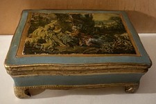 Vintage Florentine Italy Wood Jewelry Trinket Box Gold Gilt Florentina 6