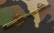 QUADRUPLE 4-PLACE BRASS RIBBON OR FULL SIZE MEDAL MOUNTING BAR picture