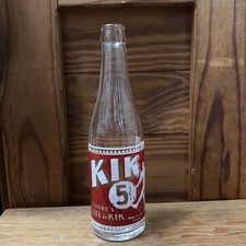 KIK “ There’s Life  In KIK” Manufactured In Canada c1950’s ACL Glass Soda Bottle picture