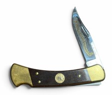 Vintage Buck Custom Ducks Unlimited 1987 Folding Hunter Knife 50 Years picture