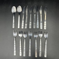 American Airlines AA Stainless Flatware 7 Forks 2 Spoons 7 Knives SOLA picture