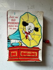 Vintage Birthday Card Greeting /Music Box Card By Barker Greetings-Sorta Works picture