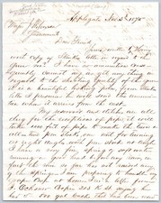 1875 letter APPLEGATE CALIFORNIA GEORGE APPLEGATE 2 MAJOR WILCOXSON SACRAMENTO picture
