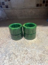 Set 4 Vintage Marbled Green Bakelite Napkin Rings Holders 114 Grams picture