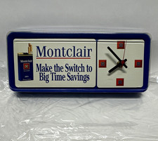 NOS Vintage Montclair Cigarette Advertising Clock Brand New Deadstock Rep picture
