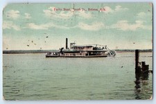 1911 Helena Arkansas AR Vintage Postcard Ferry Boat Zerah Jr Steamer Ship Posted picture