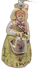 Vintage Dept 56 Mary Mary Quite Contrary Glass Ornament 6.3in Poland Storybook picture