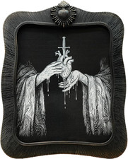 8x10 Vintage Picture Frame, Antique Black Ornate Gothic Photo Frame for Wall Han picture