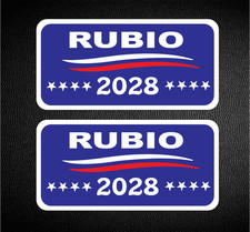 Marco Rubio for President GOP Conservative 2028 Decal Stickers 3x6 Pair (2) A-9 picture