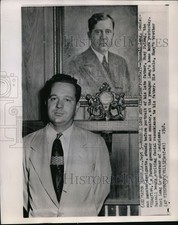 1945 Russell Long Stands Portrait His Father Huey P 10X8 Wirephoto picture