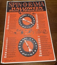 Vintage Beistle Spin-O-Rama Early 1960s Halloween Stunt & Fortune Game 18.2