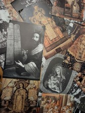Religious Ephemera Saints Jesus Art Cuzco 1976 Cut Out Prints Lot of 30 Vintage picture