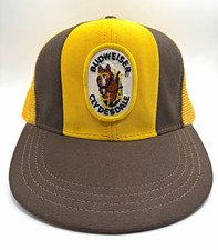 Vintage Budweiser Clydesdales Trucker Hat Snapback Mesh Made USA Horse Patch picture