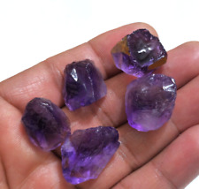 Fabulous Purple Amethyst Rough 5 Pcs 22-25 mm Size Loose Gemstone For Jewelry picture